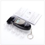 Digital alcohol tester, black color, 5 reserves ( mouthpieces )